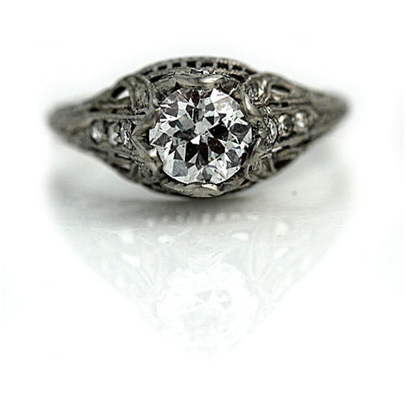 Art Deco Diamond Engagement Ring