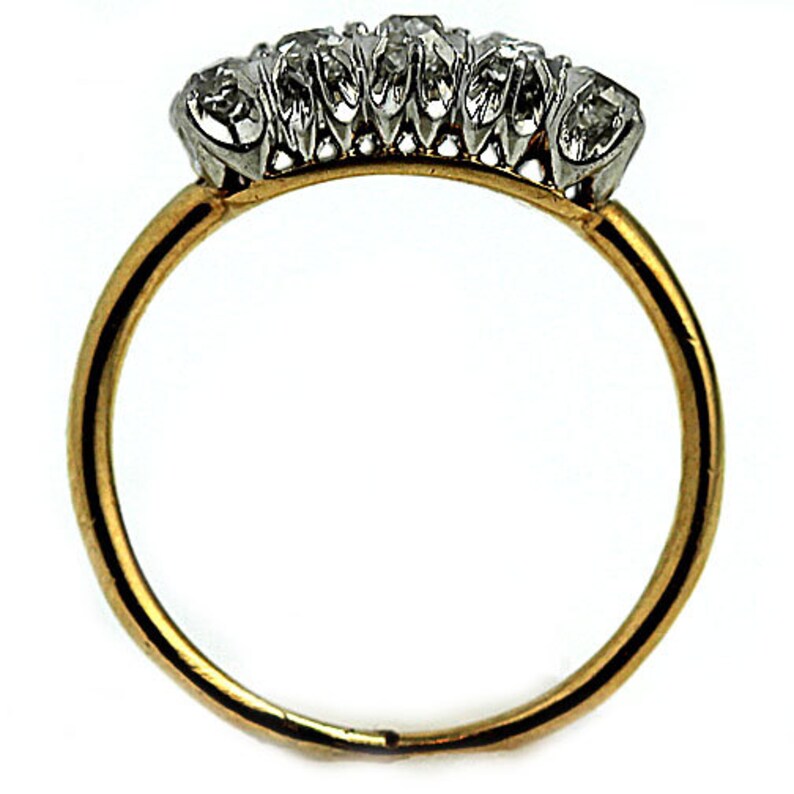 Antique Wedding Ring Victorian 1900's Mine Cut Diamond Etsy