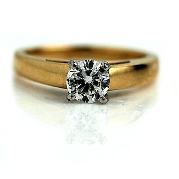 Promise Ring .64ctw GIA Vintage Promise Ring Petite Engagement - Etsy