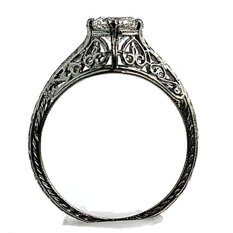 Art Deco Engagement Ring Etsy