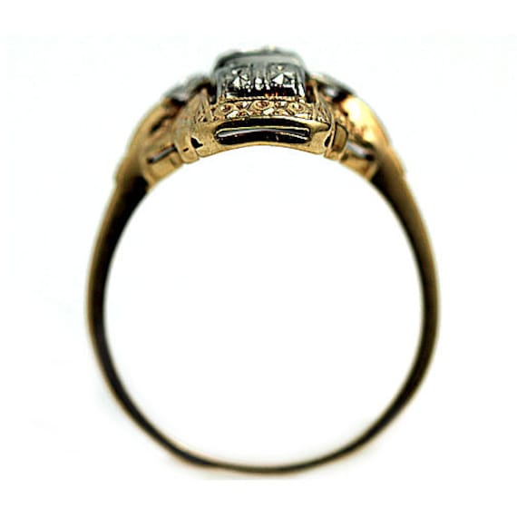 Antique Diamond Ring - Statement Cocktail Ring Tw… - image 3