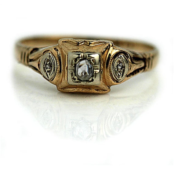 Simple Diamond Ring .10ctw Antique Simple Ring Ant