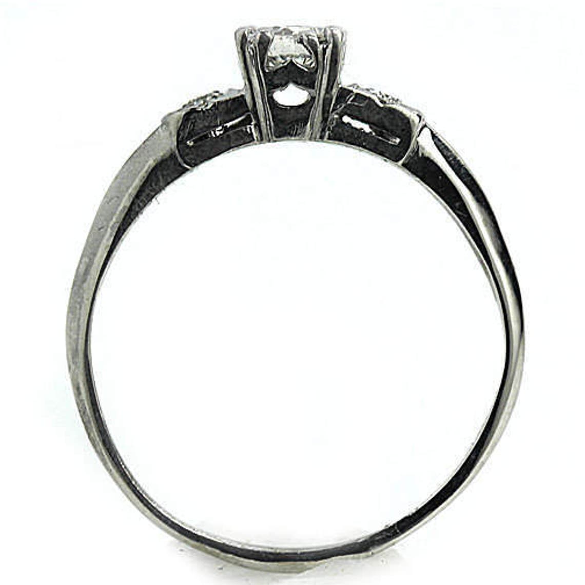 Vintage Promise Ring European Cut 1930's Platinum Etsy