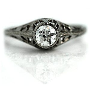 Antique Diamond Solitaire Engagement Ring