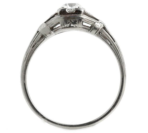 Art Deco Diamond Ring - Antique Art Deco & Diamon… - image 3