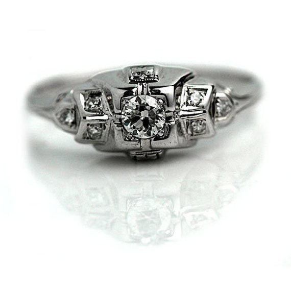 Vintage Engagement Ring Art Deco Engagement Rings