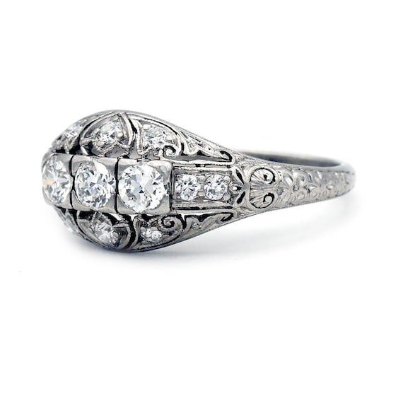 Art Deco Diamond Ring Art Deco .50ct  J.E Caldwel… - image 2