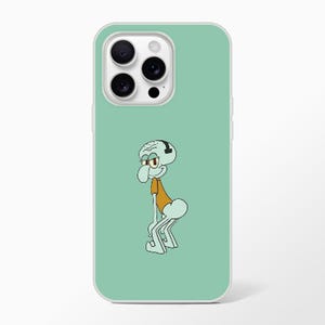Funny Squidward Phone Case – Dancing Meme Style – SpongeBob Cartoon iPhone Flexi Case – Funny Gift Idea