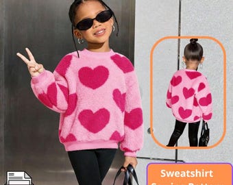Sweatshirt Schnittmuster PDF | Kinder Pullover Top | Schnittmuster für Schnittmuster