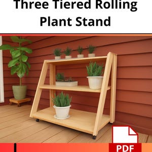 DIY Woodworking Plans Bundle, DIY Build Projects, Woodworking Plans, PDF file, Easy to Build Tree Tier Rolling Plant