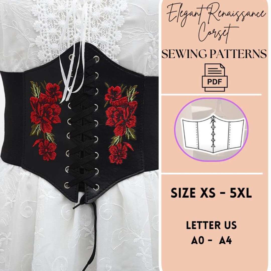 Renaissance Corset Sewing Pattern | Women's Undercut Belt (PDF) - Etsy