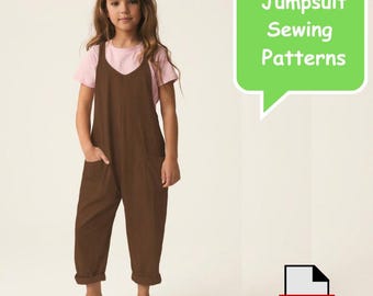 Kids Shoulder Jumpsuit Sewing Pattern | Beginner-Friendly (PDF Pattern)