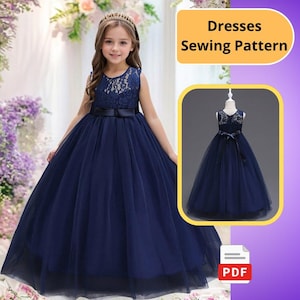 Girls Dress PDF Sewing Pattern Sleeveless Kids Years Beginner Patterns