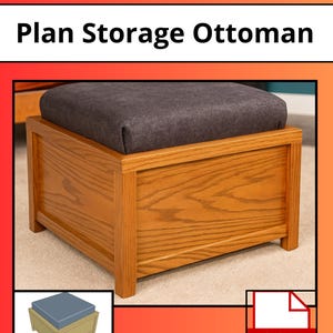 DIY Woodworking Plans Bundle, DIY Build Projects, Woodworking Plans, Digital Download, PDF file, Easy to Build  Storage Ottoman