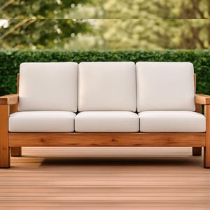 Outdoor Sofa PDF Plans | Modern Woodworking Couch for Patio or Garden