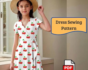 Patrón de vestido babydoll para niñas, vestido de lino, patrones de algodón, vestidos de verano