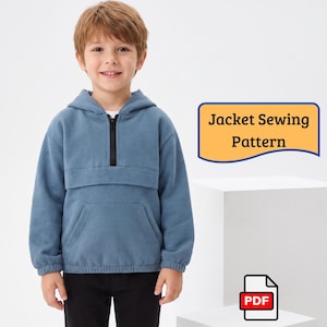Patron de couture de veste pour enfants, surchemise pour tout-petits (patron PDF)