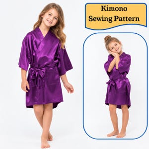 Girls Kimono Robe Sewing Pattern, Sizes 1-8 (PDF Pattern)