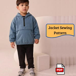 Patron de couture de veste pour enfants, veste pour tout-petits (Patron PDF)