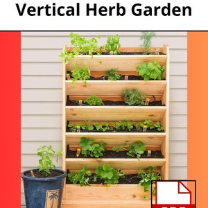 Vertical Planter PDF – Herb Garden Woodworking Plans for Small Spaces