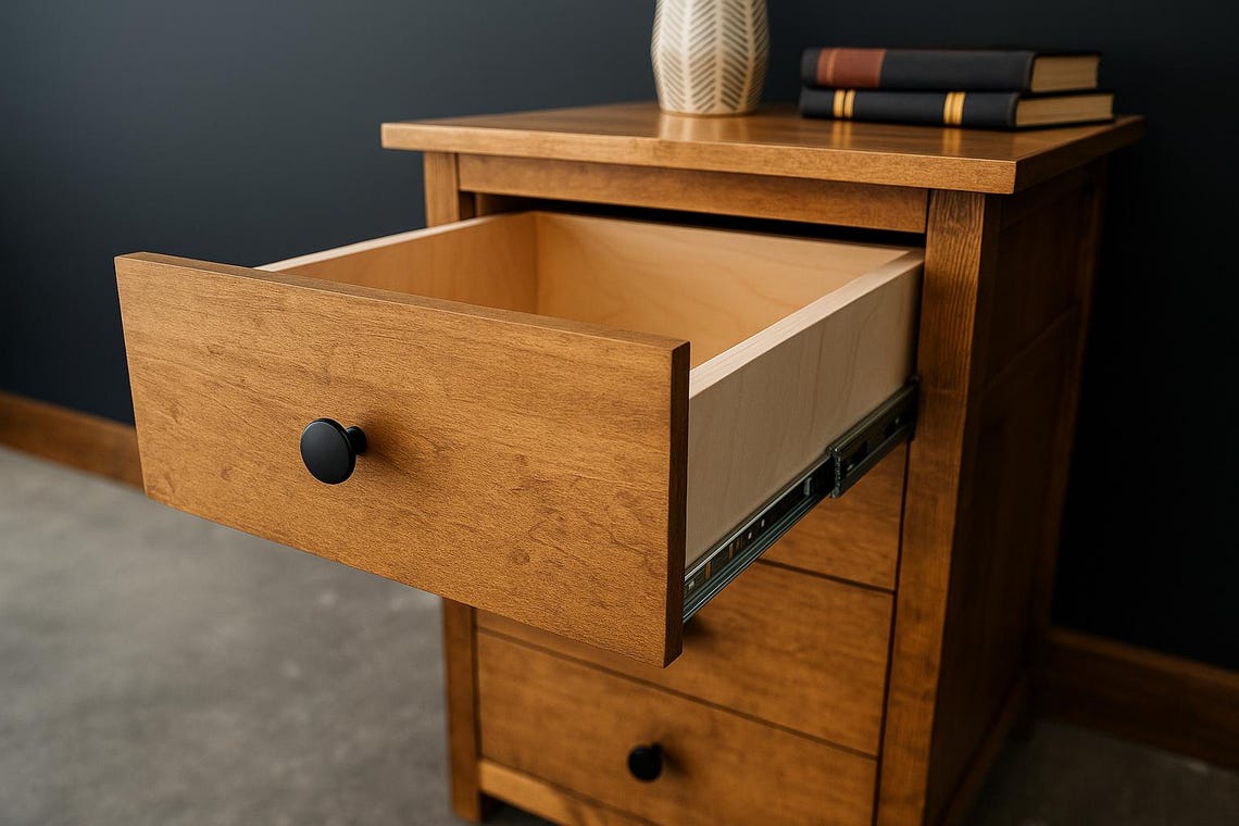 Modern Table With Drawers PDF Woodworking Plans for Storage Table Etsy