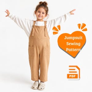 Naaipatroon voor een kinderoverall – Meisjesoverall met schortje (PDF-patroon)