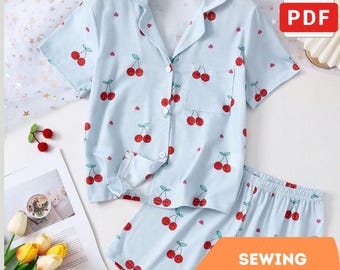 Conjunto de top y pantalón corto - Patrón de costura en PDF para niñas / Patrón digital para principiantes