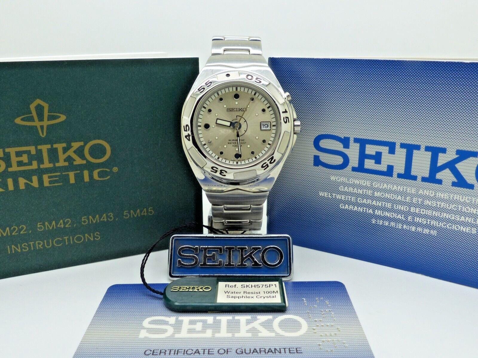 【SEIKO】セイコー キネティック5M42-OJ70 w/Video: Nice Looking 5M42 0J69 Seiko Kinetic Mens Watch