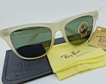 Gafas de sol Ray-Ban W0944 Bausch & Lomb Wayfarer II con cristales esmerilados, estilo vintage, NOS