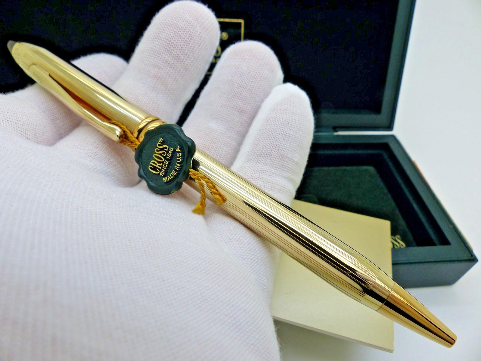 Cross 金メッキ 12KT ボールペン ビンテージ 箱付き Cross 金メッキ 12KT ボールペン ビンテージ 箱付き
