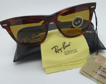 Gafas de sol Ray-Ban Wayfarer II vintage: Bausch & Lomb Chromax con montura de carey