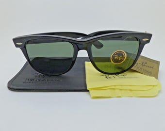 Ray-Ban Wayfarer II W0494 Bausch & Lomb Street-Neat Gunmetal G-15 Lens NOS