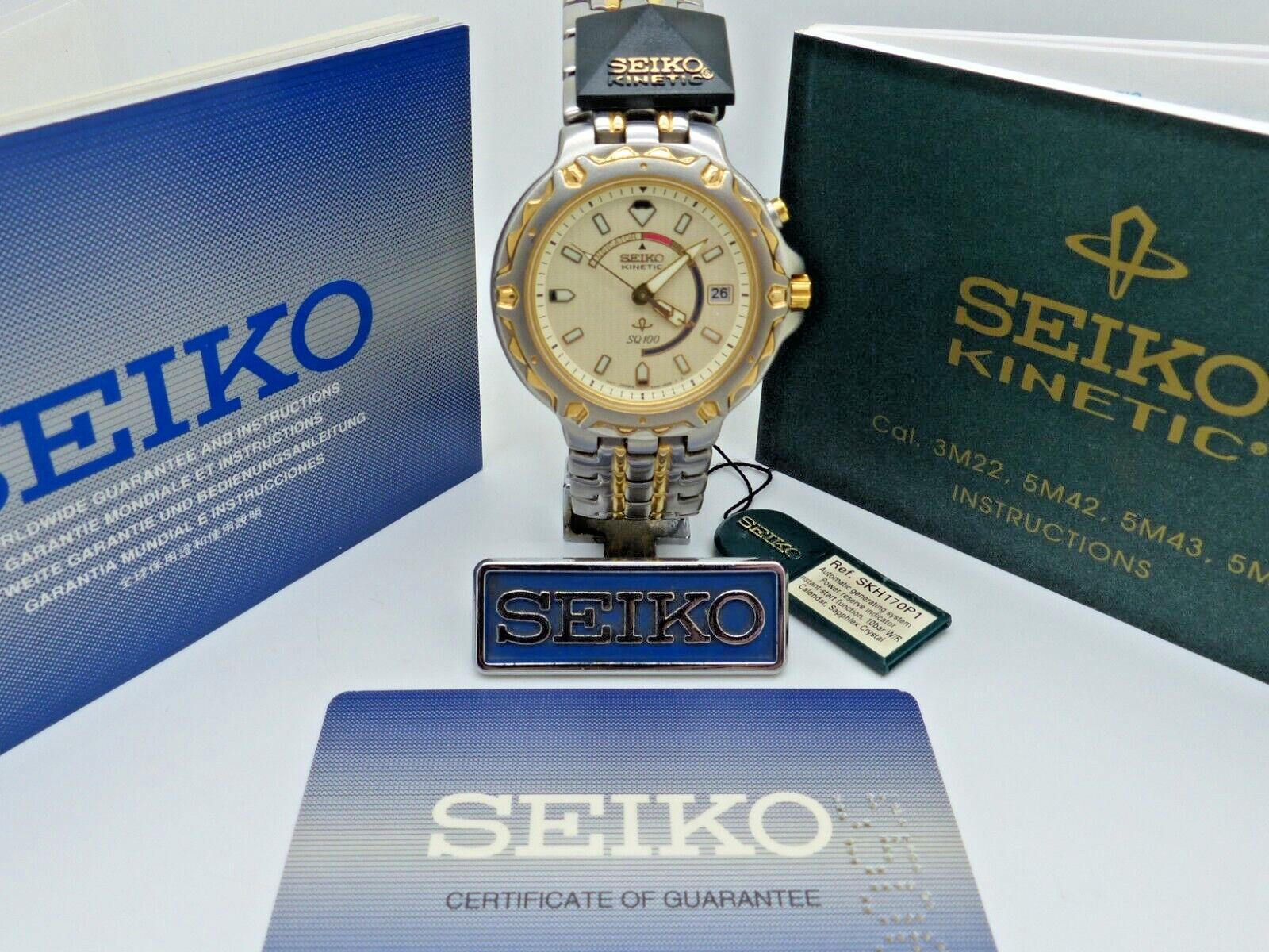 【SEIKO】セイコー キネティック5M42-OJ70 w/Video: Nice Looking 5M42 0J69 Seiko Kinetic Mens Watch