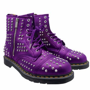 Spike Studded Combat Boots - Etsy