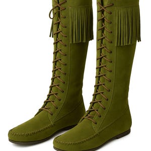 Knee High Fringe Boots Men - Etsy display picture 3
