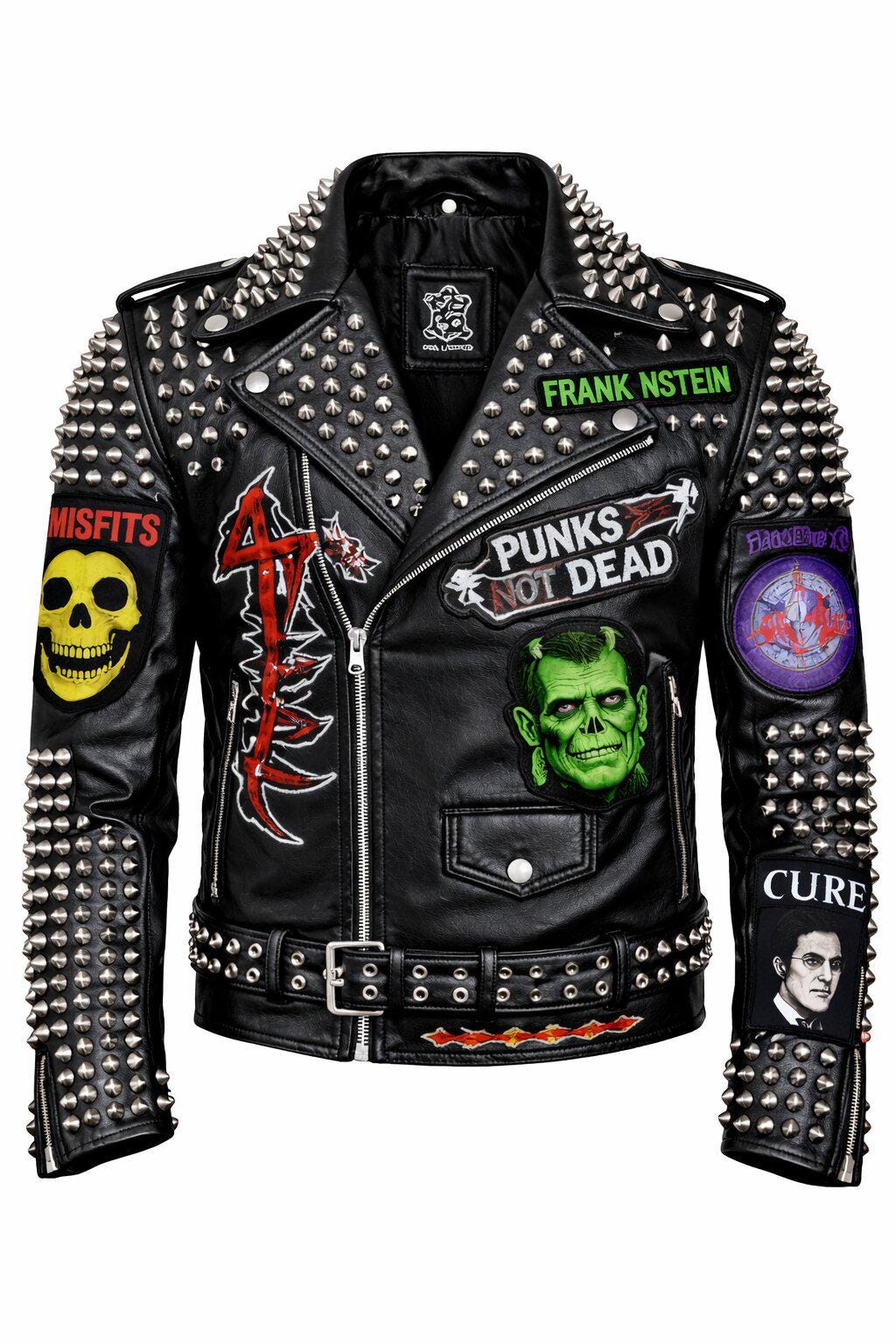 Punk leather jacket - Etsy 日本