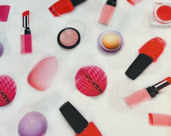 Tessuto di cotone per trucco a metri, tessuto di cotone per rossetto a metri, tessuto per bambine, tessuto di cotone per cosmetici per bambine, tessuto per biancheria da letto per bambine
