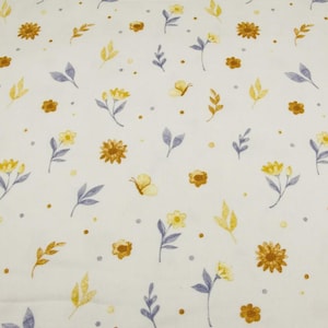 Ringelblumen Stoff, gelber Blumen Baumwoll-Flanell, Schmetterling-Baumwoll-Blumen-Flanell, Ringelblumen