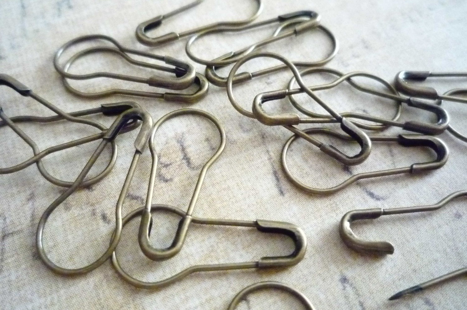 Old Fashioned Safety Pins Garment Pins Pear Shape Etsy
