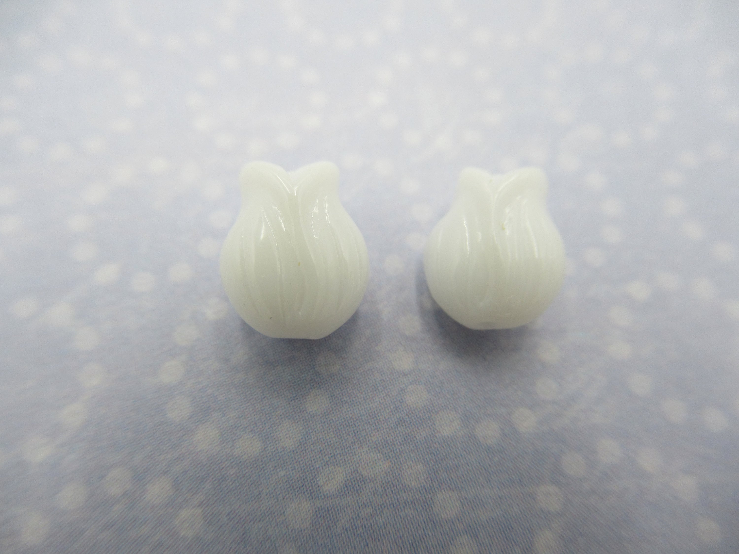 Flower Beads Flower Pendants Matte Crystal White 26mm Made in Germany Qty 6