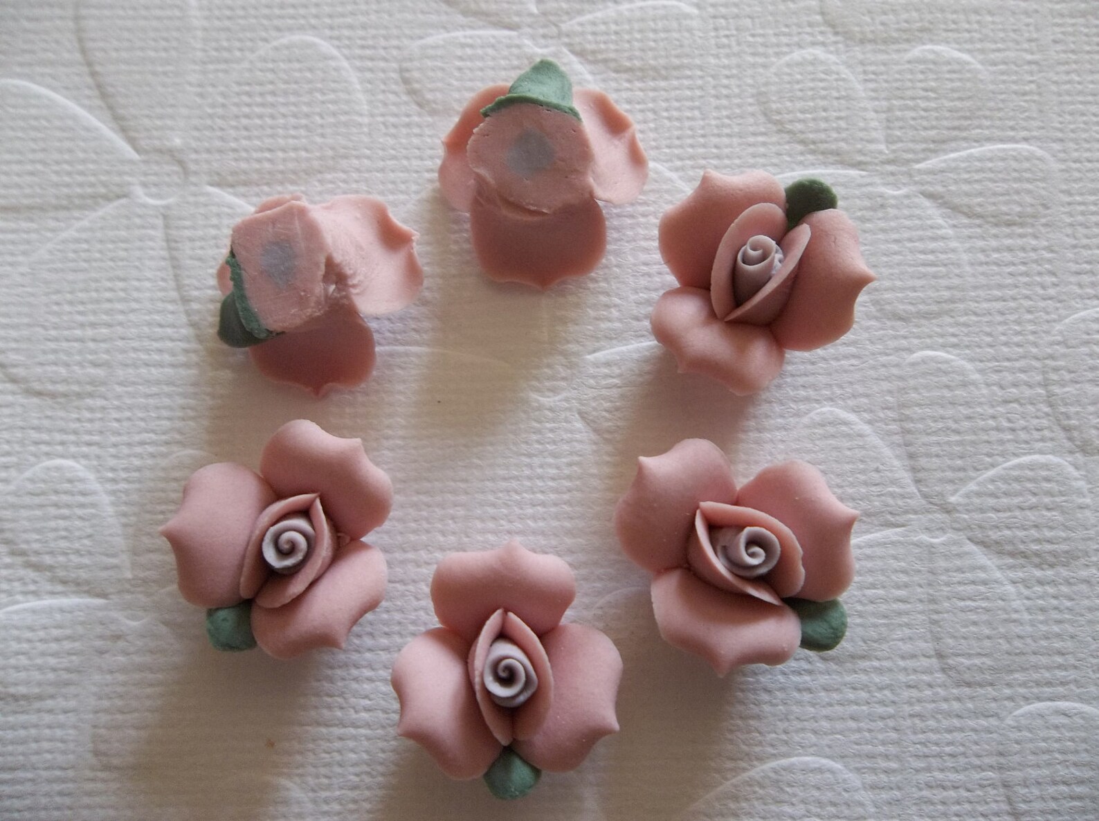 Pink Ceramic Rose Flower Flat Back 17mm Cabochons With Etsy