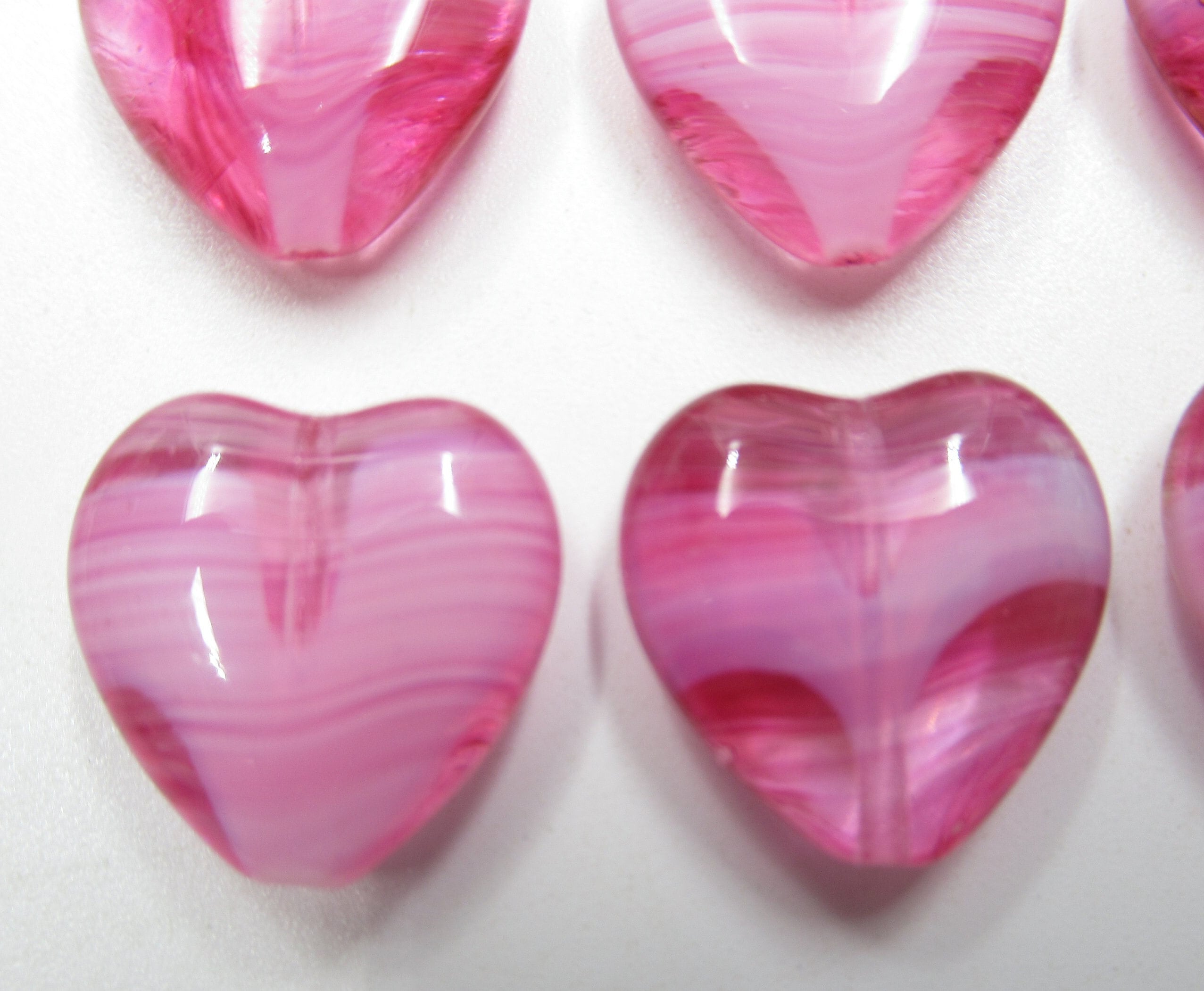 Drilled Pink Cup of Positivity Acrylic Heart Pendant