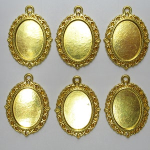 Gold Plated Cabochon Setting Etsy