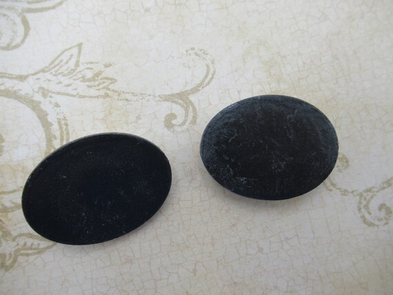 Women Double Head Cameos 40X30mm Oval Cabochons Ivory Black Female Profile 4 pcs