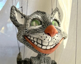 Cheshire Cat from Alice in Wonderland Marionette - MADE TO ORDER