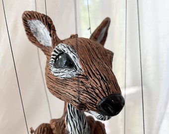 White Tail Deer marionette, Made-to-Order.  hand-made, OOAK