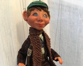 A Christmas Carol Tiny Tim marionette (made to order)