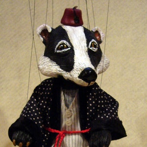 Badger Marionette, Wind in the Willows Character / MADE TO-ORDER image 1