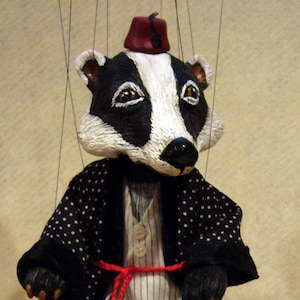 Badger Marionette, Wind in the Willows Character / MADE -TO-ORDER