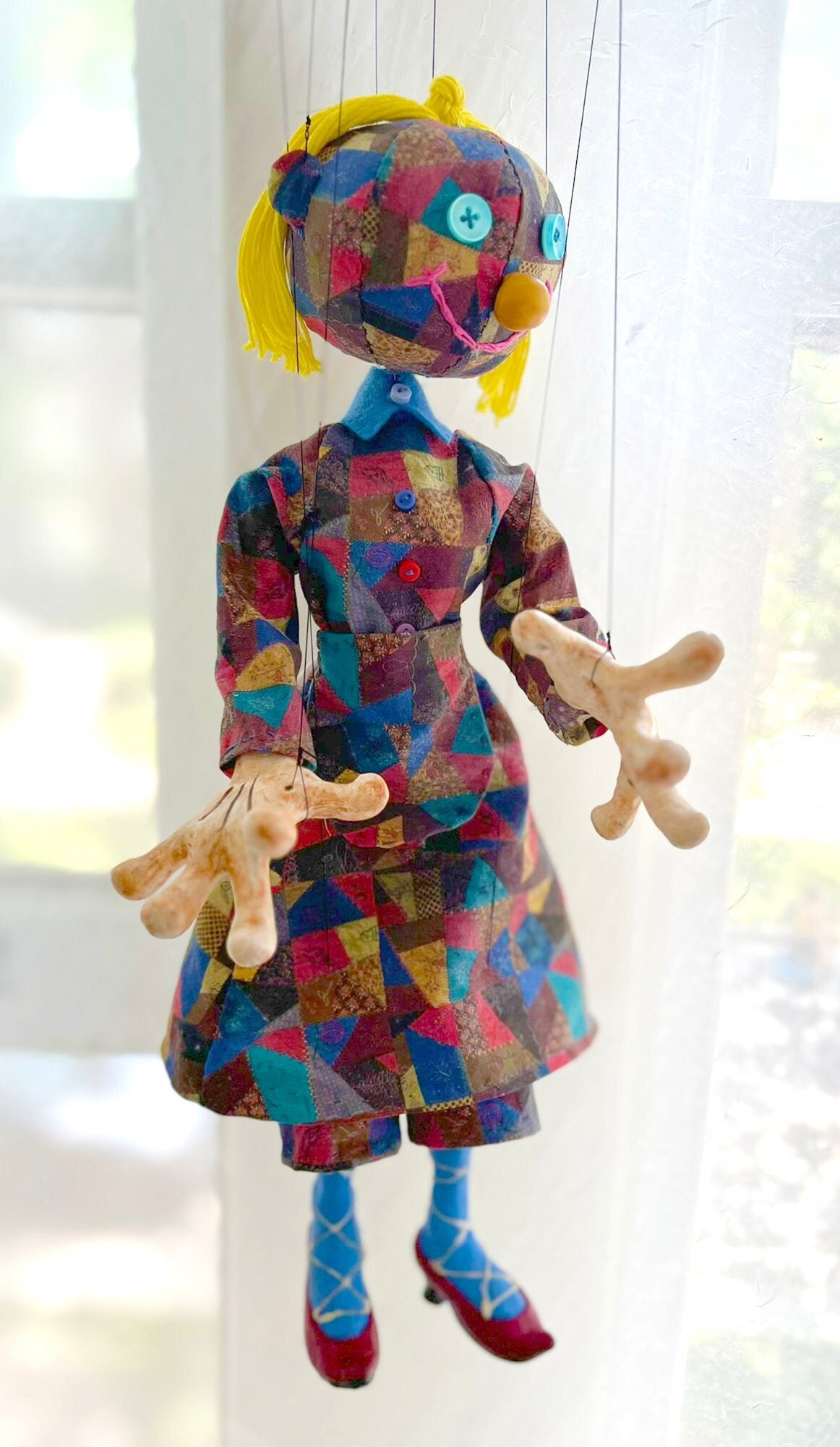 Scraps the Patchwork Girl of Oz Marionette / Made-to-order